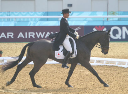 村上一孝選手とイントランジット号 村上一孝選手とイントランジット号