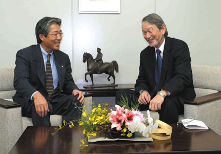 左）竹田恆和JEF副会長 右）米山順JEF副会長