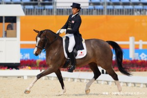 ラウンドAを終えて4位につけている林選手＆オルガ（Photo：中西祐介／アフロスポーツ）